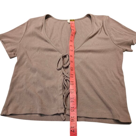 Aritzia Wilfred Tie Front Shirt Medium - Picture 4 of 6